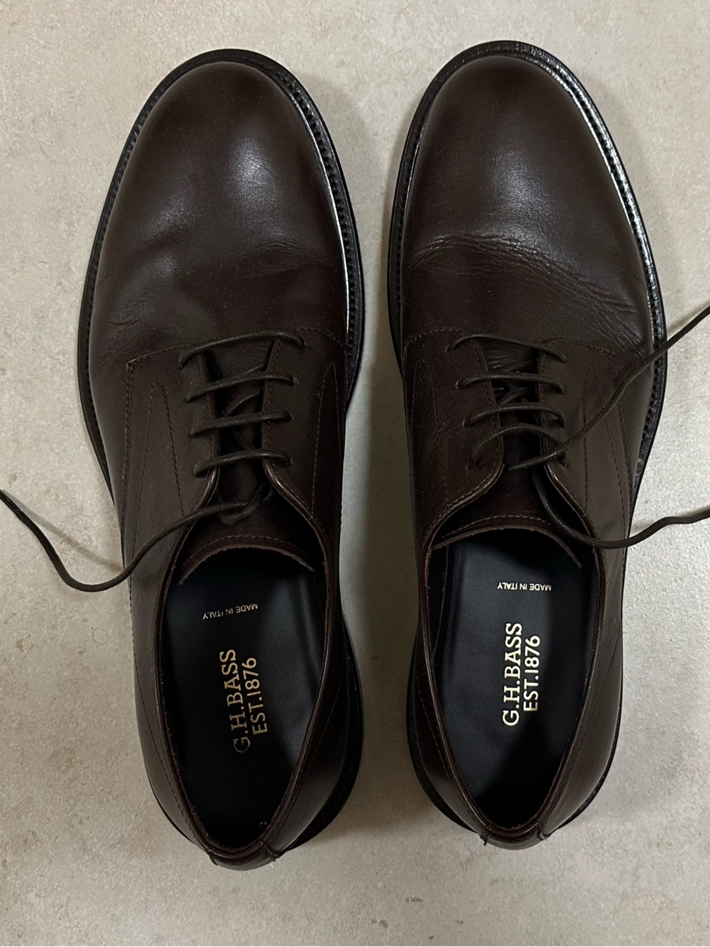 G.H. Bass Brown leather Oxford shoes size 11 - Picture 4 of 9